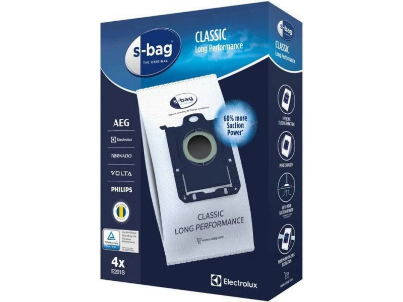 Electrolux E201S S-bag Classic Long Performance 4-pack